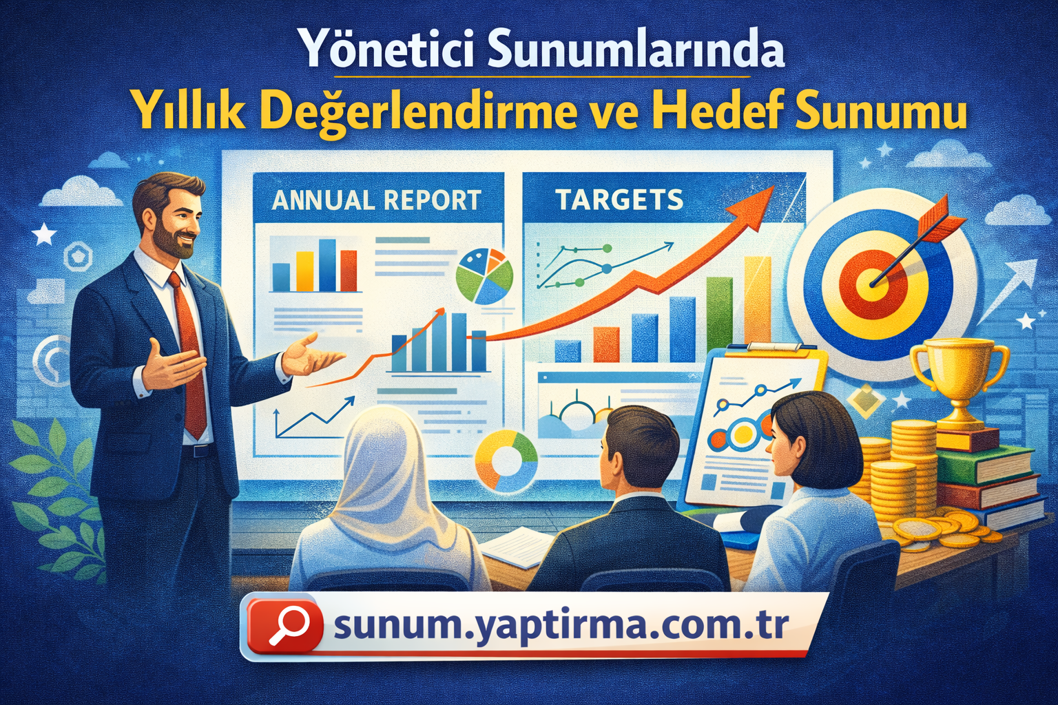 Yönetici Sunumlarında Yıllık Değerlendirme ve Hedef Sunumu - Sunum Yaptırma Merkezi