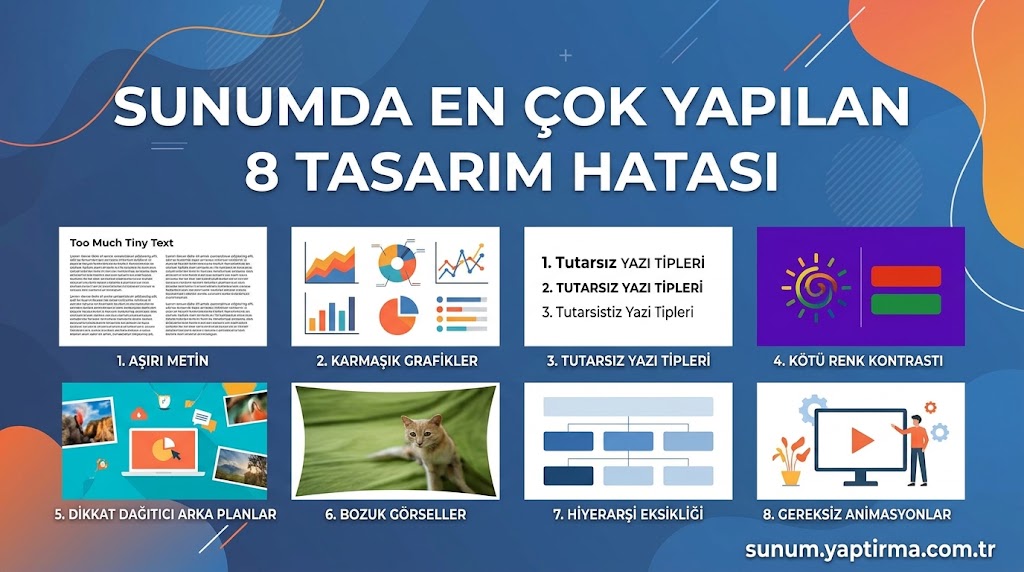 Makale hakkında daha fazla bilgi edinin Sunumda En Çok Yapılan 8 Tasarım Hatası