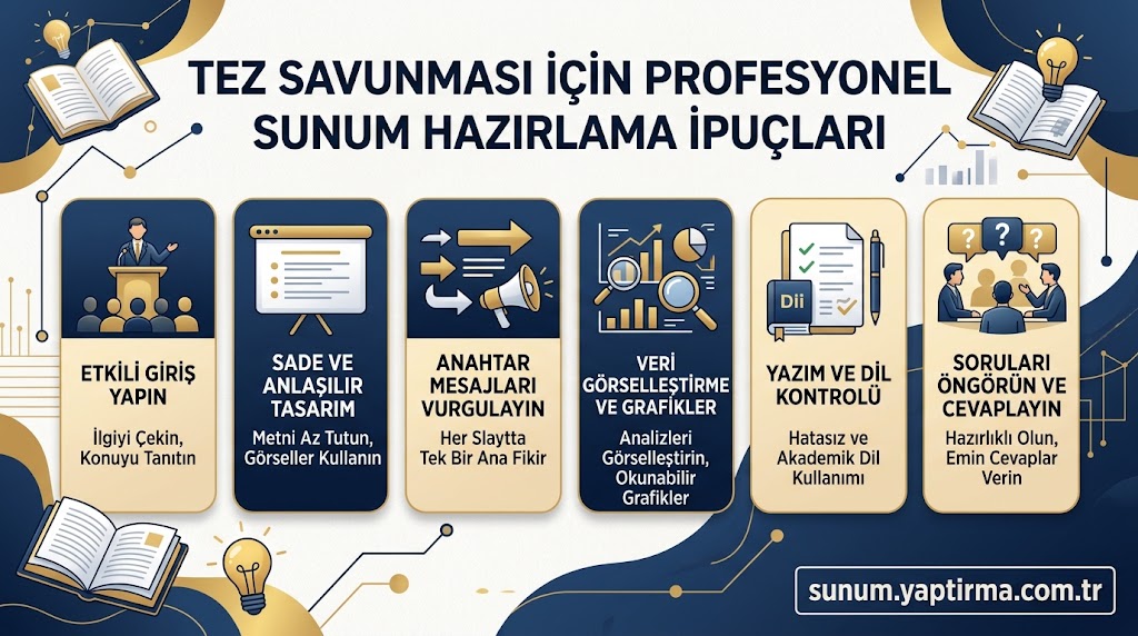 Makale hakkında daha fazla bilgi edinin Tez Savunması İçin Profesyonel Sunum Hazırlama İpuçları