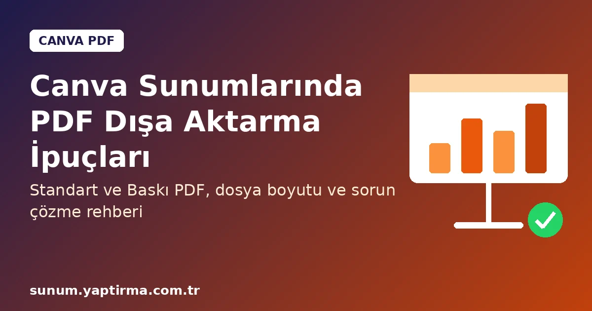 Canva sunumlarında PDF dışa aktarma ayarları ve ipuçları