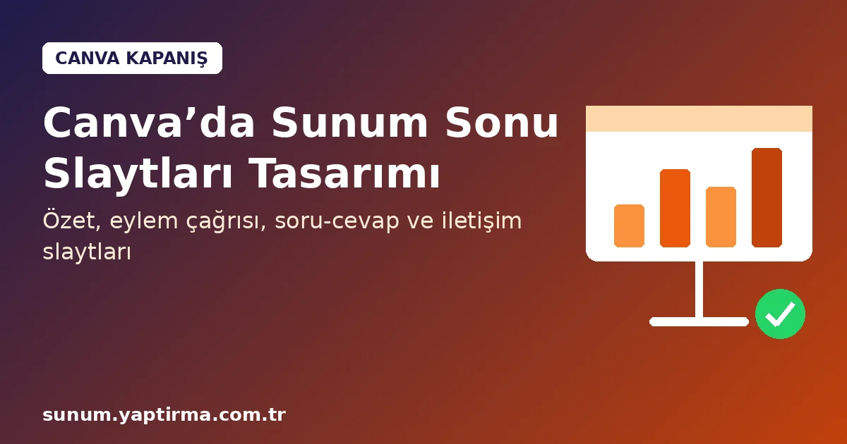 Canva’da sunum sonu slaytları tasarımı örnekleri