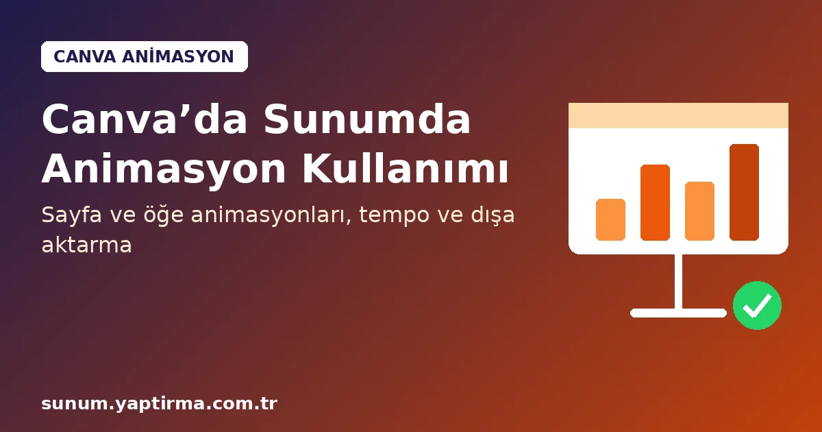 Canva’da sunumda animasyon kullanımı adımları