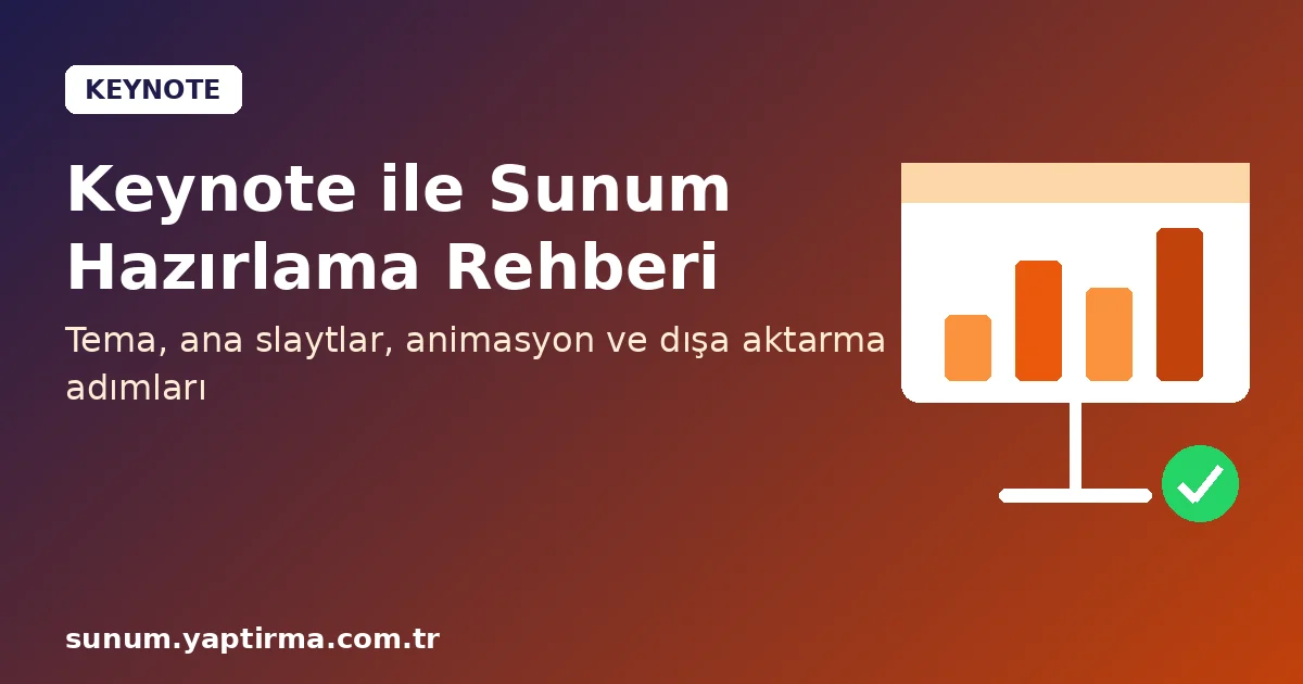 Mac kullanıcıları için Keynote sunum hazırlama rehberi
